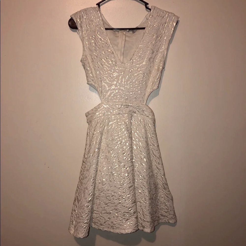 Charlotte Russe V neck flare dress